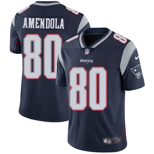 Nike Patriots #80 Danny Amendola Navy Blue Team Color Men's Stitched NFL Vapor Untouchable Limited Jersey - Click Image to Close